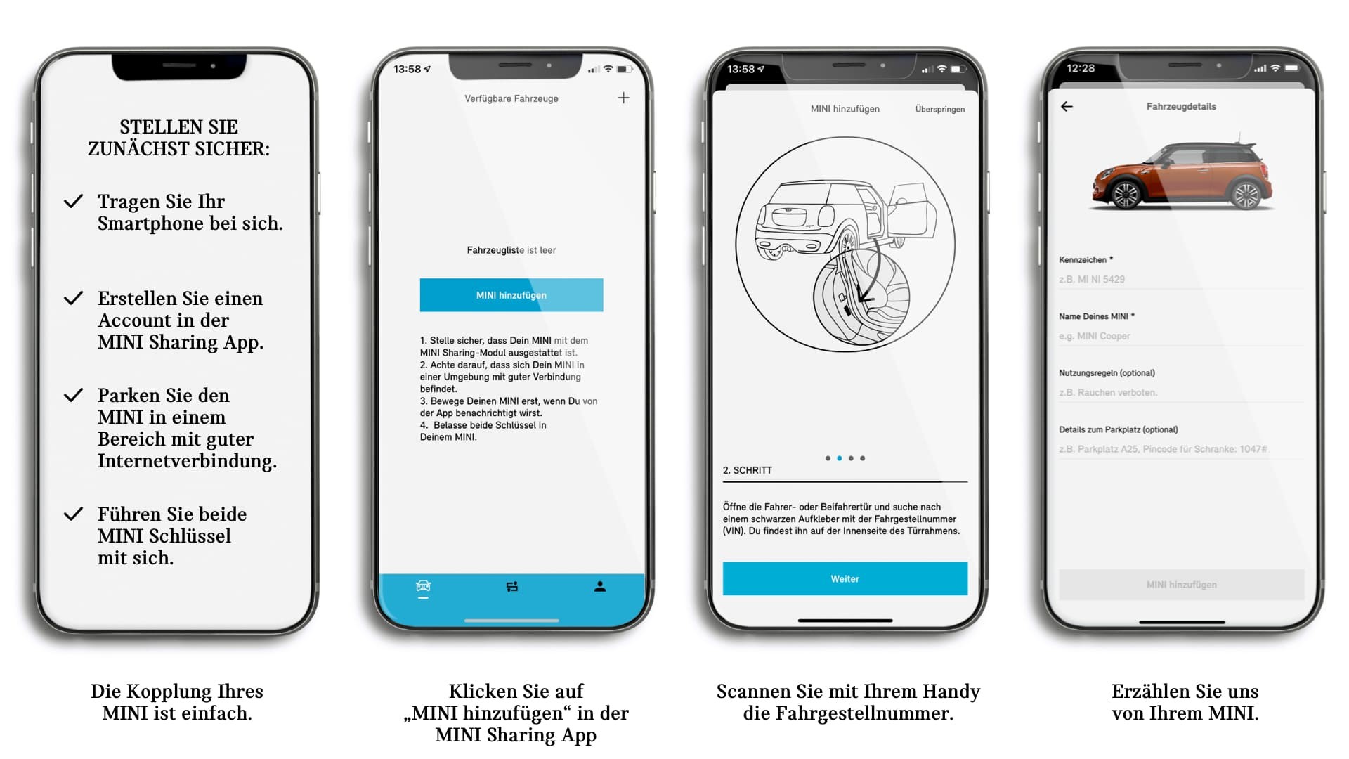 Wie kann ich meinen MINI mit der Sharing App verbinden? Wie kann ich meinen MINI mit der Sharing App verbinden?